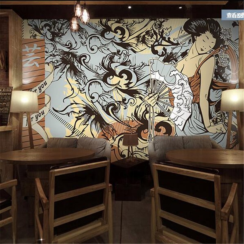 Trang trí nhà đẹp với tranh dán tường Nhật Bản độc đáo